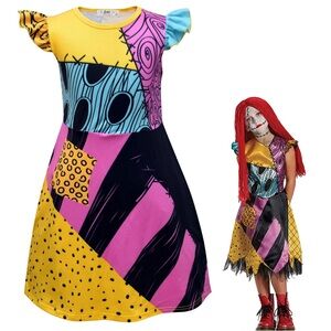 Girls nightmare before Christmas sally dress with socks 8-10y